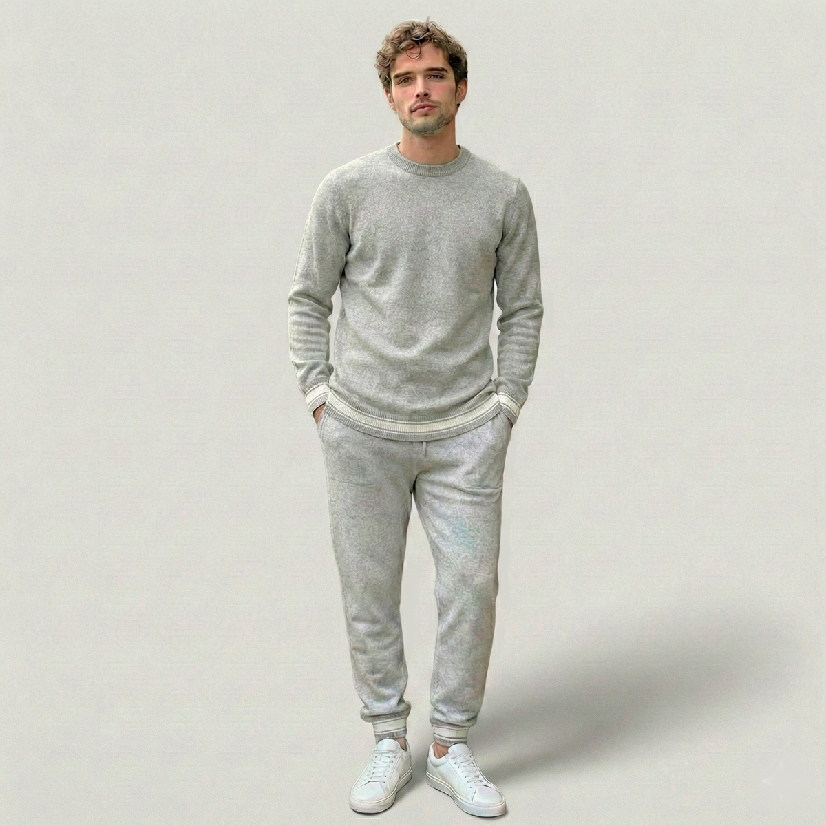 Norden Cashmere Tracksuit in grey