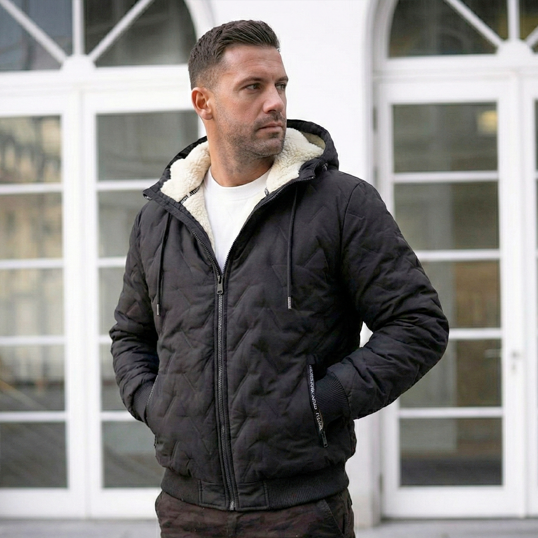 Norden Men's Oversized Hooded Velvet Cotton Jacket
