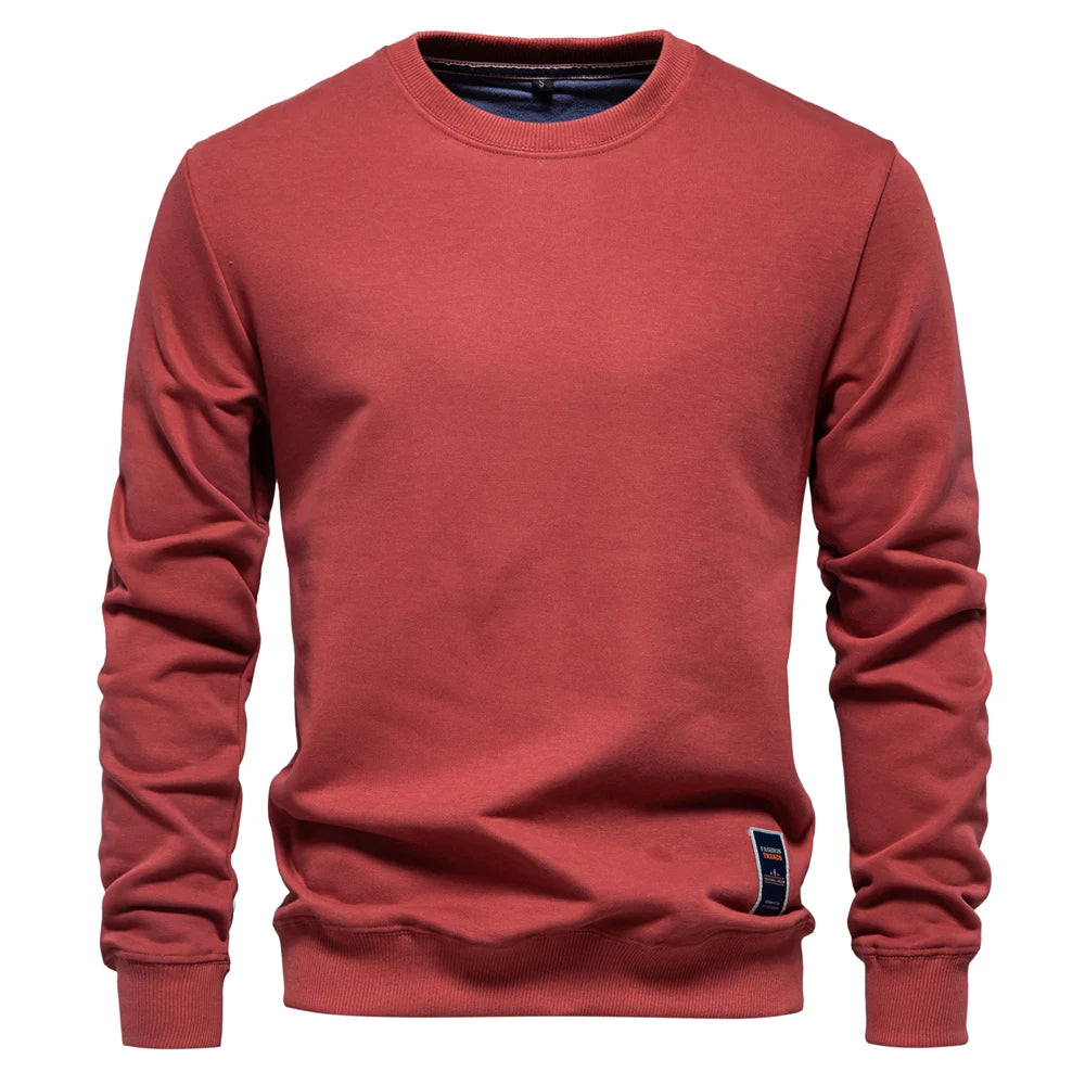 Norden Men's Essential Cotton Blend Crewneck Sweatshirt in red